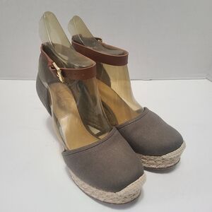 Michael Kors Lora Lana Women's Espadrille Wedge Sandals‎ Size 7